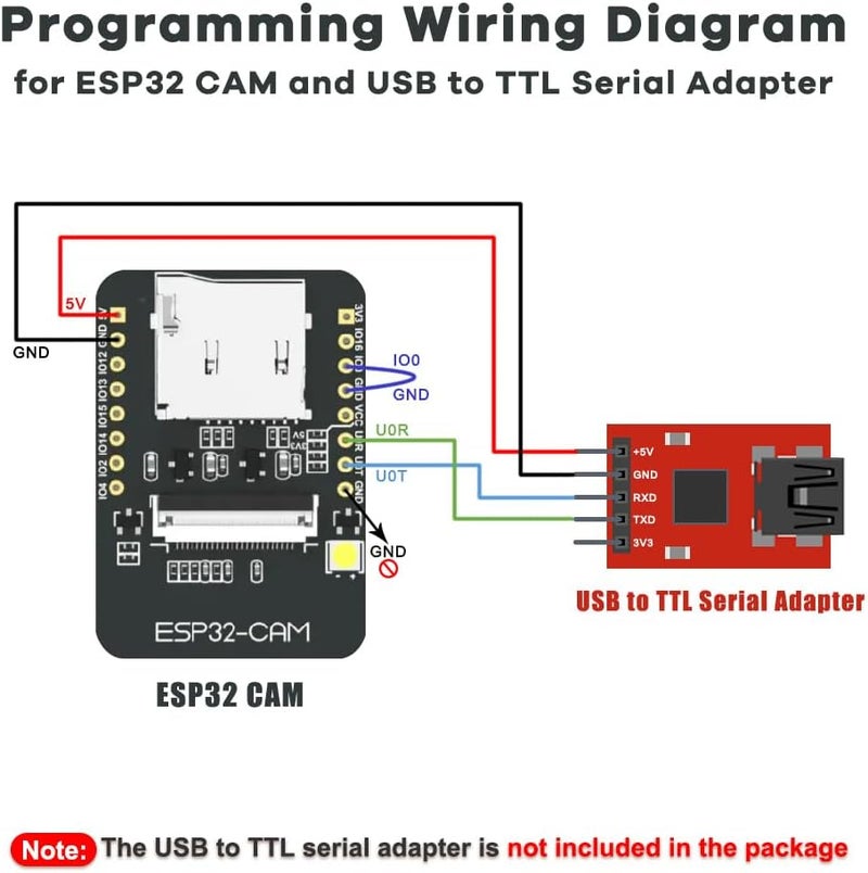 Hosyond لوحة تطوير لاسلكية WiFi + Bluetooth ESP32-CAM 2 قطع مع وحدة كاميرا OV متوافقة مع Arduino - Image 5